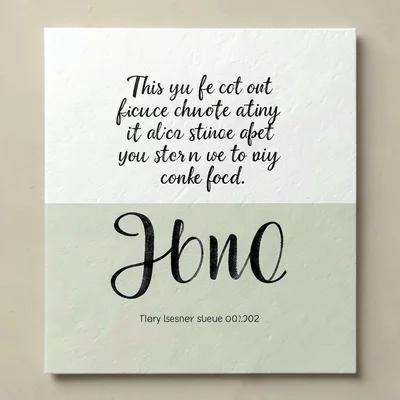 Banner quote card with abstract letterforms in ink over a sage-cream gradient