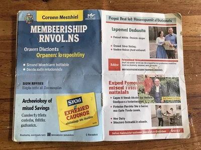 Coupon book from membership not renewed, the lapsed belonging, orphaned discount