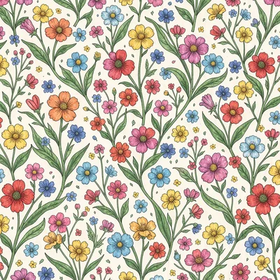 Ditsy floral spring scattered