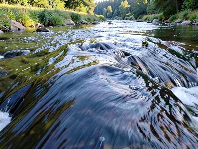 Fast water showing streak direction