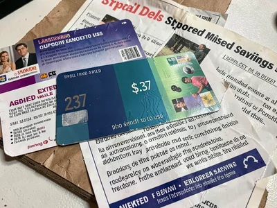 Expired gift card with $2.37 remaining, the stranded value, too little to use