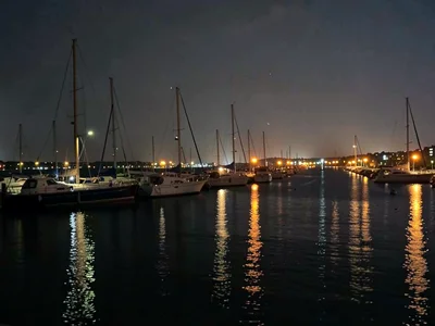 Harbor lights emerging