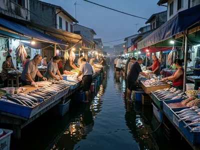 Fish market pre-dawn