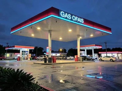 Gas station oasis glow