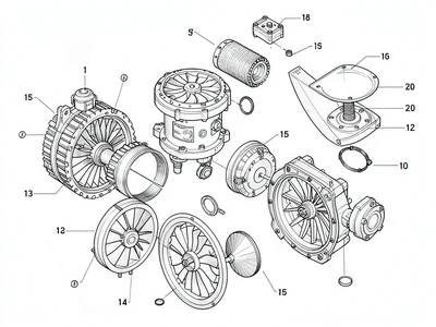 Turbocharger exploded view