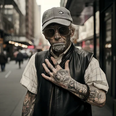Street photo in the style of Vivian Maier The tales o