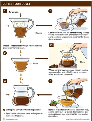 Pour over coffee process diagram
