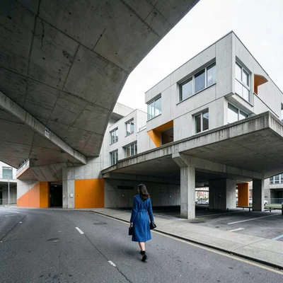 Post-war reconstruction modernism, Rotterdam radical geometry, A woman in a blue