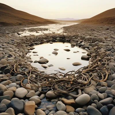 Land Art Photo by Andy Goldsworthy Dried riverbeds fi