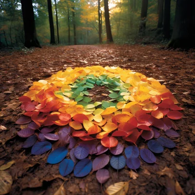 Land Art Photo Andy Goldsworthy-Inspired Flower petal