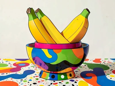 Memphis eighties fruit bowl
