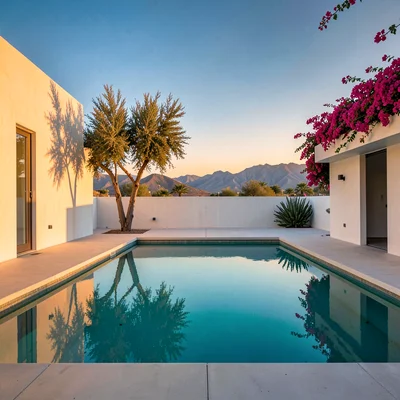 Pool Mirror at Golden Hour