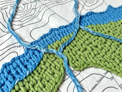 Knitted Coast — Blue Sea Meets Green Land