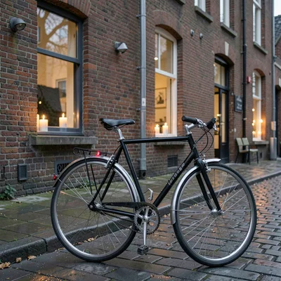 Bicycle rhythm through Copenhagen, the geometric spokes of a bicycle wheel again