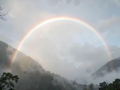 Fog bow arc colorless rainbow
