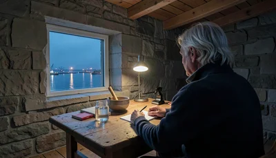 Quiet Scandinavian documentary photograph, still and precise, Baltic light on li
