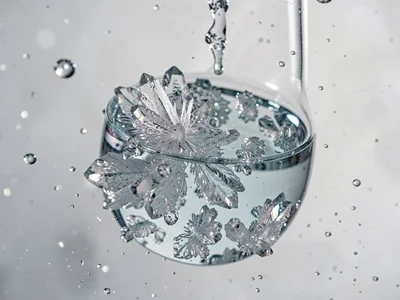Supersaturated solution with crystal forming