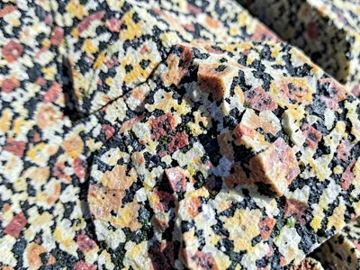 Mountain granite angular and fresh