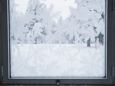 Full frost coverage as white field