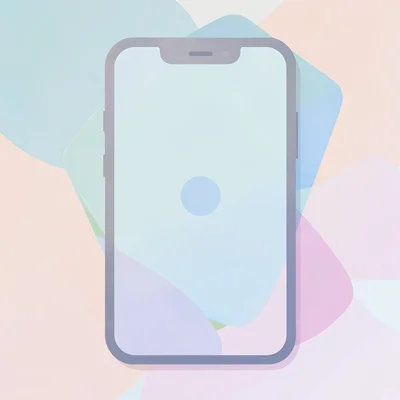 Flat vector composition of a phone-shaped frame with overlapping virtual and rea