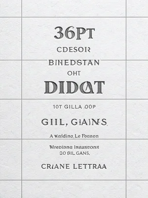 A wedding invitation layout with centered text in mixed sizes — names in 36pt Di