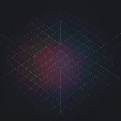 Isometric grid pattern with subtle gradient, dark mode aesthetic