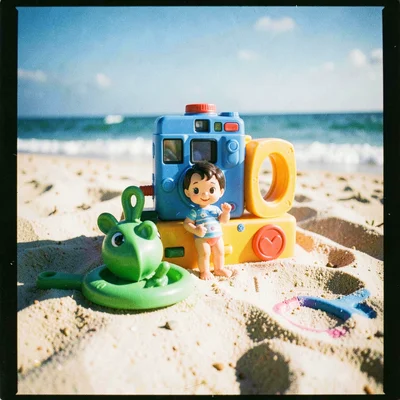 Beach toy camera look