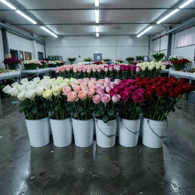 Rose Variety Color Gradient Eight Buckets