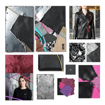 Avant-garde metal leather neon