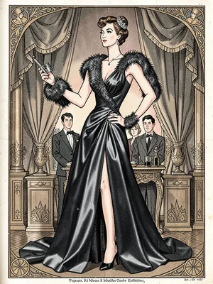 Cigarette pose satin marabou