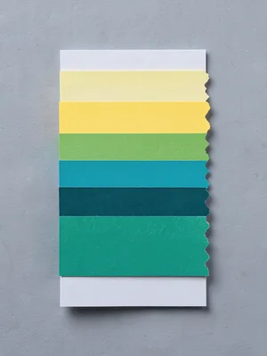 Paint Chip Stack Edge Gradient Yellow to Teal