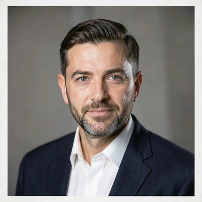 Portrait centered in square