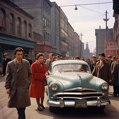 Vivian Maier color photo of surprising person or situ