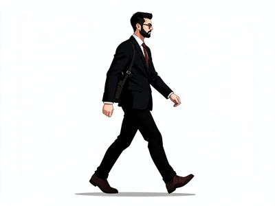 Walking figure multiplied