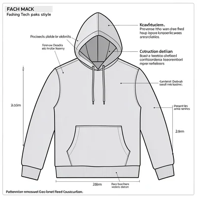 Hoodie flat kangaroo pocket