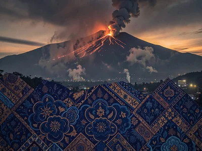 Batik megamendung cloud pattern