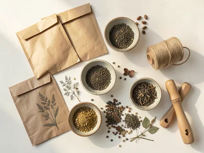 Seed Starting Supplies Flat-Lay