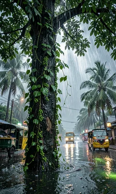Pepper Vines in Storm