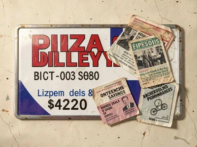 Pizza delivery magnet with phone number disconnected, the outdated convenience