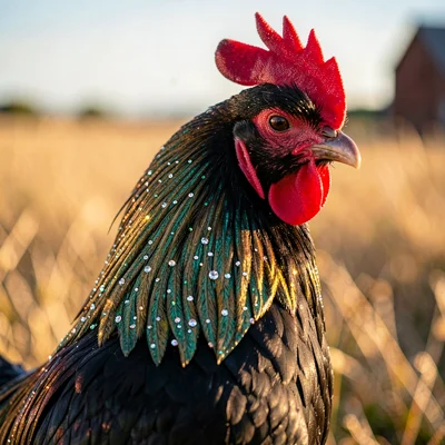 Rooster Hackle Portrait