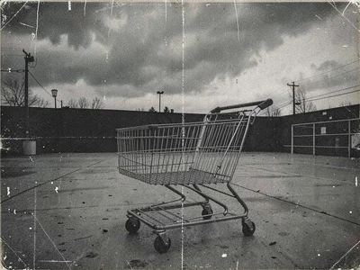 Grunge nineties shopping cart