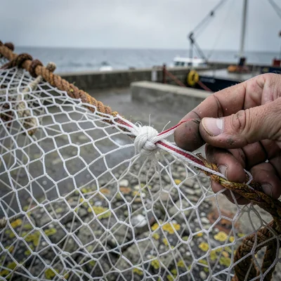 Documentary-style photograph, coastal Galicia, overcast Atlantic light, the work