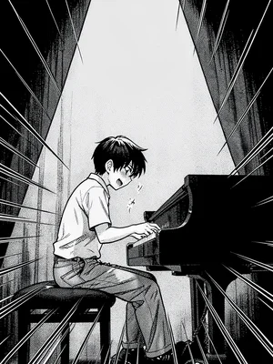 Passionate piano performance
