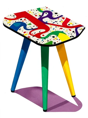 Memphis eighties asymmetric table