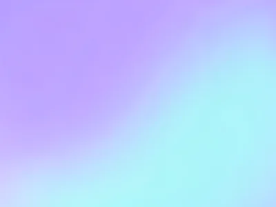 A gradient of lilac to periwinkle to soft turquoise, calming and slightly irides