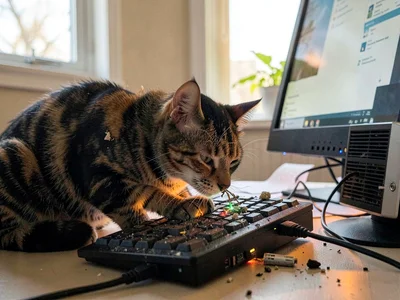 Cat on Router Internet Down