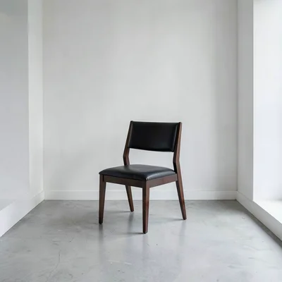 Single chair in empty room