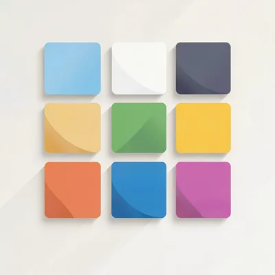 Flat vector of a channel home grid with thumbnail blocks of varying colors, no t