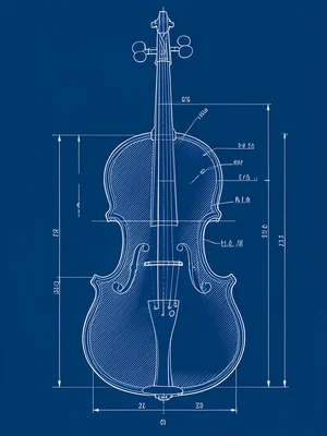 A cutaway of a violin showing the internal structure: bass bar, sound post, carv