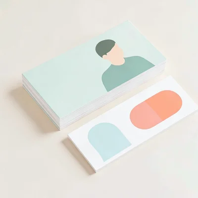 Tight crop of a contact-record card stack showing two stacked profile tiles and